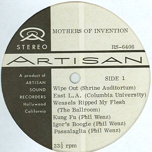 The Artisan RS 6406 Test Pressing (acetate)