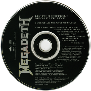 Megadeth - Limited Edition Megadeth Live! - Zortam Music
