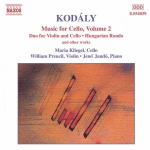 “KODALY: Duo for Violin and Cello / Hungarian Rondo / Adagio for Cello / Sonatina”的封面