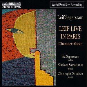 SEGERSTAM: Chamber and Instrumental Music for cello and piano