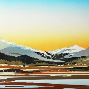 Golden Sunlight Mountain Snow