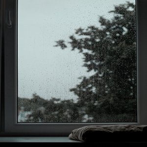 Rain Sound on Window with Thunder Sounds