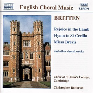 “BRITTEN: Rejoice in the Lamb / Hymn to St. Cecilia / Missa Brevis, Op. 63”的封面