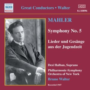 Изображение для 'MAHLER: Symphony No. 5 / Lieder und Gesange aus der Jugendzeit (Walter) (1947)'