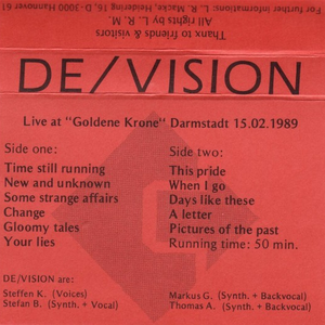DE/VISION - 1989-02-15 Goldene Krone, Darmstadt, Germany - Zortam Music