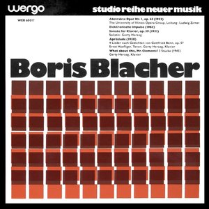 Abstrakte Oper, Elektronische Impulse, Klaviersonate, Aprèslude, Clementi-Variationen