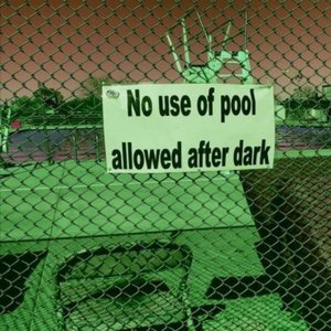 No Use Of Pool Allowed After Dark