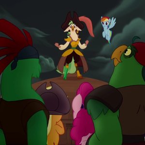 Avatar for Captain Celaeno (Zoe Saldana), Rainbow Dash, Applejack, Pinkie Pie, Fluttershy, Rarity, Spike, Boyle, First Mate Mullet, Lix Spittle