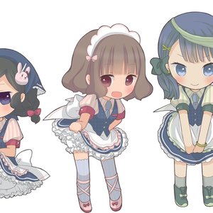 栗原雪(CV.加隈亜衣)、水山のりか(CV.大空直美)、早柿莉央(CV.前田玲奈)、島田柚姫(CV.仲谷明香)、宇佐美育絵(CV.竹下礼奈) 的头像