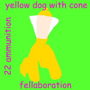 Yellow Dog With Cone