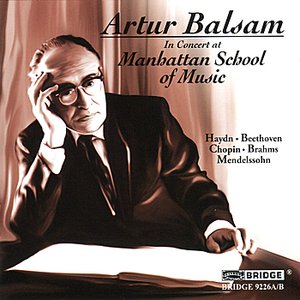 Artur Balsam in Concert at the Manhattan School of Music