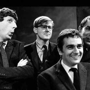 'Peter Cook, Dudley Moore, Alan Bennett, Jonathan Miller' için resim