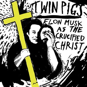 Elon Musk as the crucified Christ