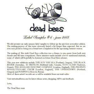 Dead Bees records label sampler #6
