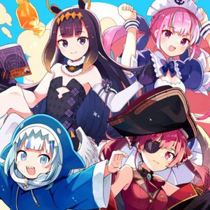 湊あくあ ・ 宝鐘マリン ・ Ninomae Ina'nis ・ Gawr Gura 的头像