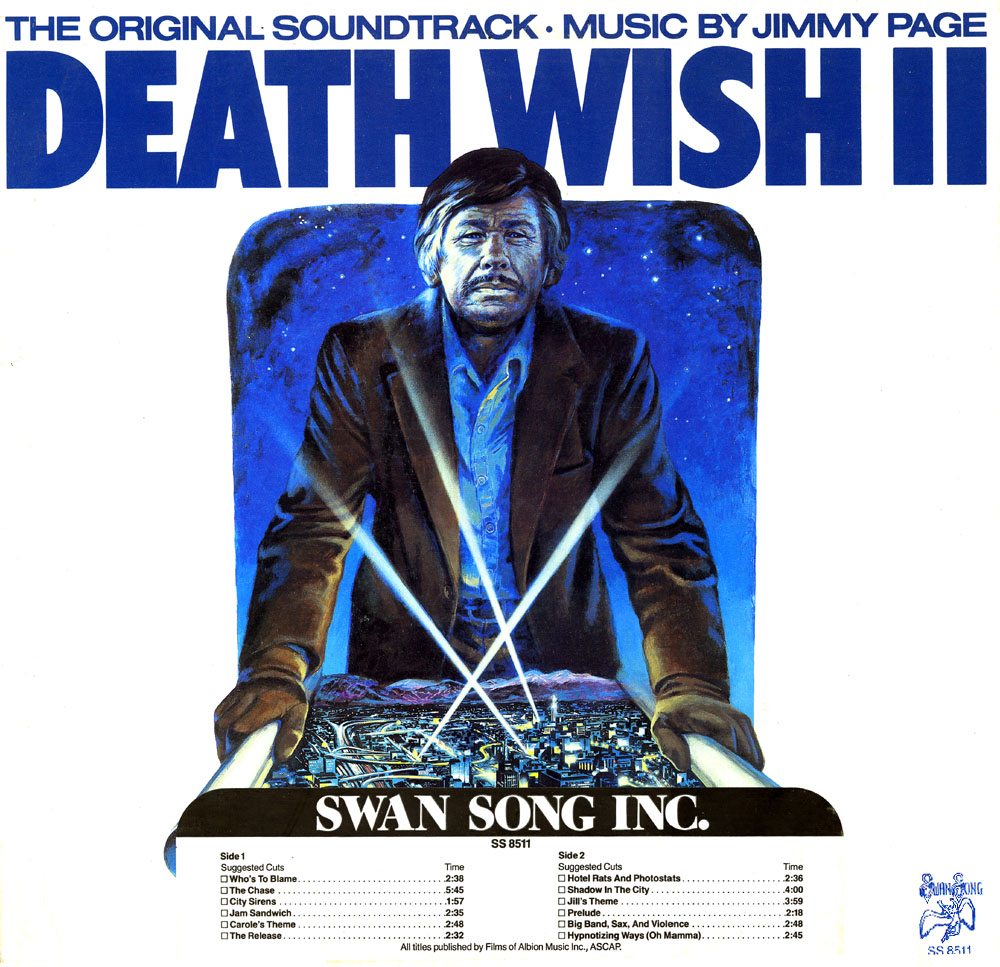 Ost original. Death Wish II. Jimmy Page - Death Wish II (1982). Jimmy Page – Death Wish II (the Original Soundtrack). Original Soundtrack.