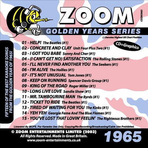Zoom Karaoke Golden Years 1965