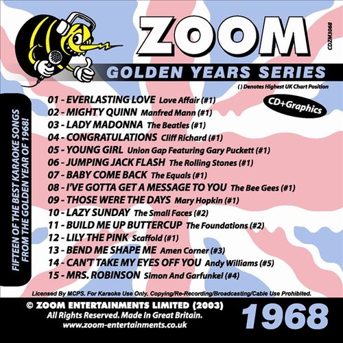 Zoom Karaoke Golden Years 1968