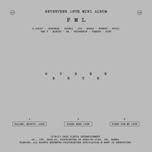 SEVENTEEN 10th Mini Album ‘FML’