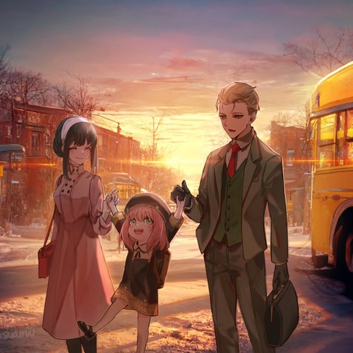 At Sunset With The Family