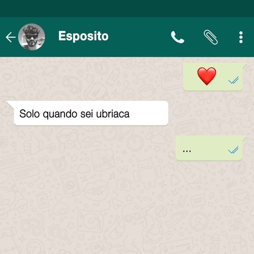 Solo quando sei ubriaca