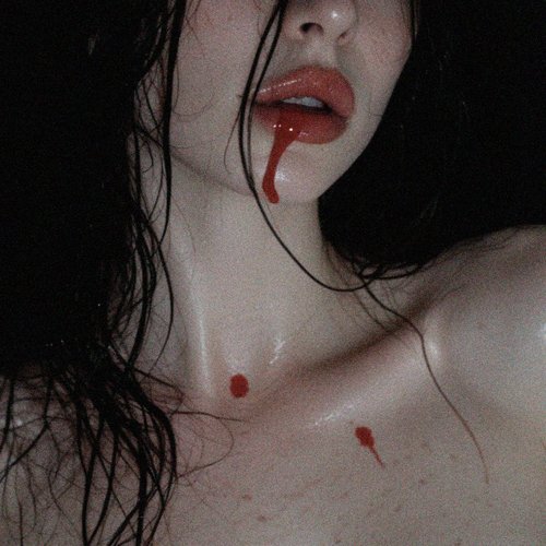 blood on your lips