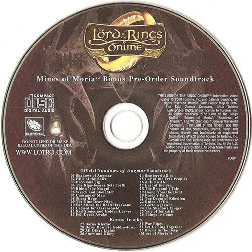 The Lord of the Rings Online: Mines of Moria Bonus Pre-Order Soundtrack