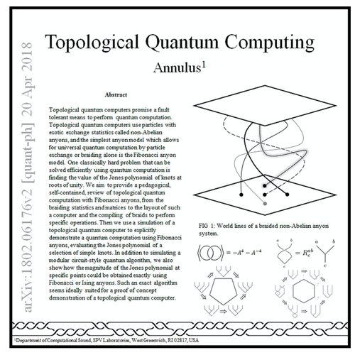 Topological Quantum Computing