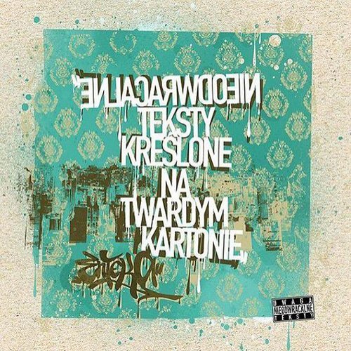 Nieodwracalne Teksty Kreslone Na Twardym Kartonie