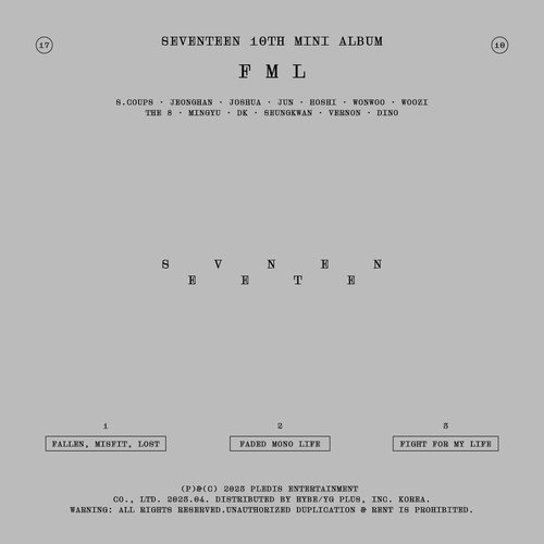 SEVENTEEN 10th Mini Album 'FML' - EP