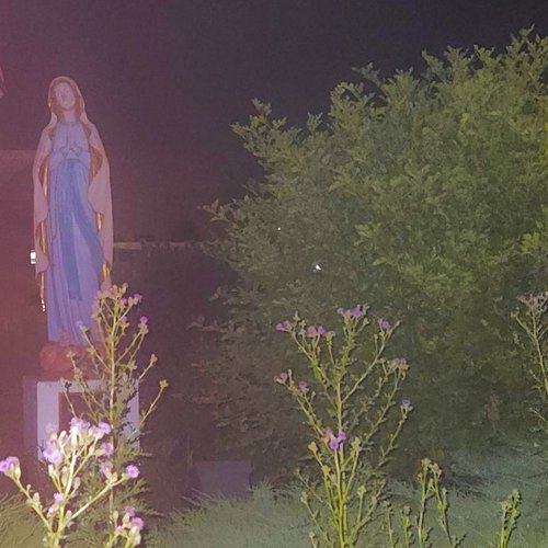 praying atop of a hill
