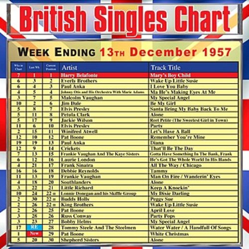 British Singles Chart - Week Ending 13 December 1957
