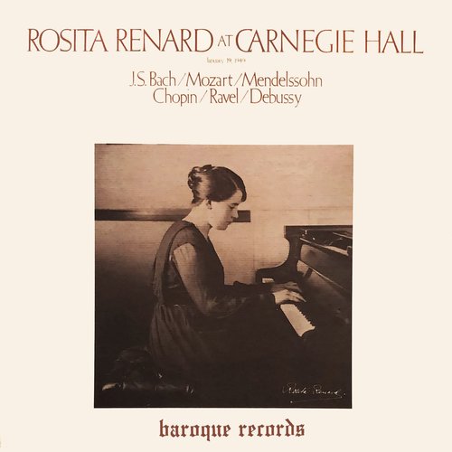 Rosita Renard At Carnegie Hall