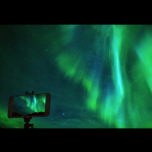 watching the northern lights on my phone