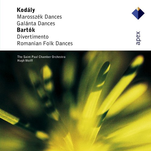 Bartók : Divertimento, Romanian Folk Dances & Kodály : Marosszék & Galánta Dances (Apex)