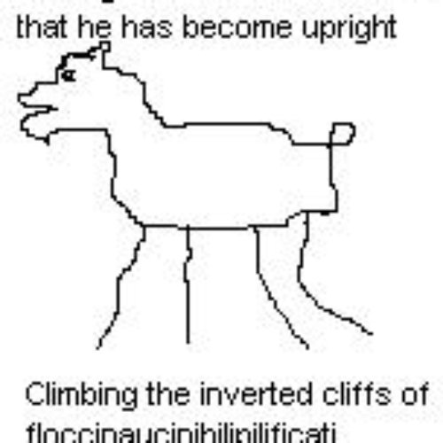 Climbing the inverted cliffs of floccinaucinihilipilificati