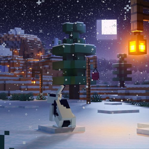 Minecraft Soothing Scenes: Relaxing Falling Snow