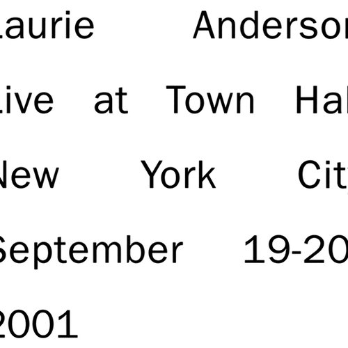 Live At Town Hall New York City September 19-20, 2001
