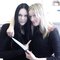 new singer Heike Langhans with her predecessor Lisa Johansson