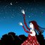 星が輝いていた