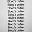 Blood's on fire - Single