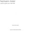 Hermann Meier: Works for Piano 1949-1987