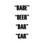 Babe Beer Bar Car