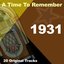A Time To Remember 1931