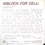 Niblock For Celli / Celli Plays Niblock