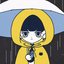 雨の向こうで