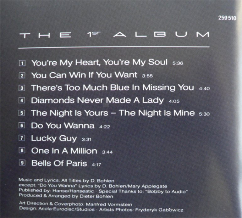 Modern Talking - The 1st Album Artwork (7 of 7) | Last.fm