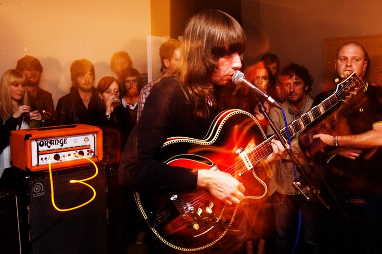 Tim at the Boots single launch party courtesy of Andy Brown