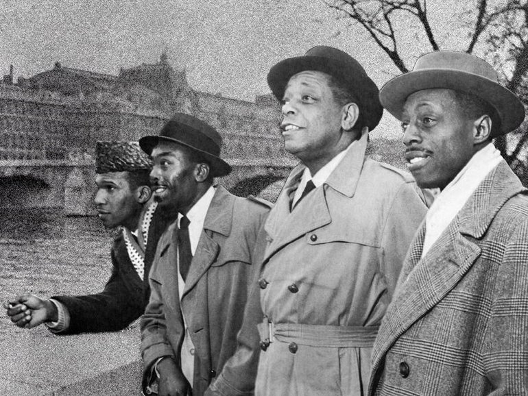 The Golden Gate Quartet pretending to be in Paris