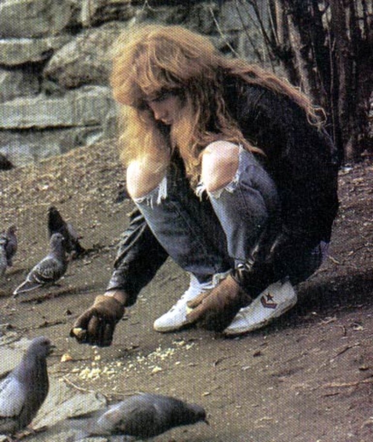 Dave with pigeons